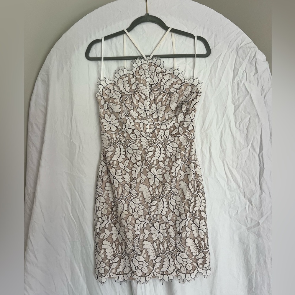 Lulu’s White Floral Mini Dress